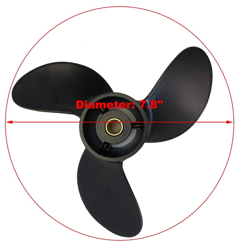 COPKINGO Boat Propeller 7.8x8 for Mercury Outboard Motors 2-Stroke 5HP 48-812950A02 /Tohatsu/Nissan 4HP 5HP 6HP 3R1-W64516-0 3R1W645160M - Image 2